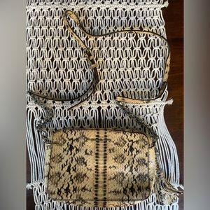 Michael Kors crossbody jet set  snake print python handbag